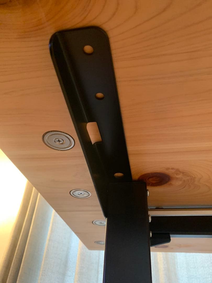 yyyyy　KANADEMONO無垢材ナチュラル天板 x スマート電動昇降