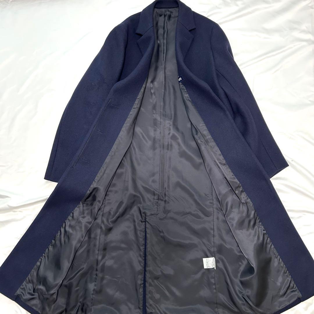 【みたろう】YLEVE ウールロングチェスターコート ネイビー