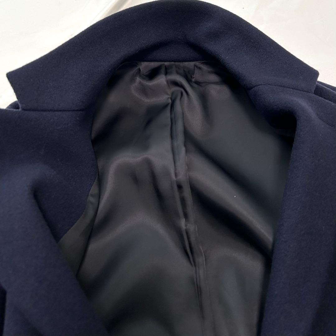 【みたろう】YLEVE ウールロングチェスターコート ネイビー