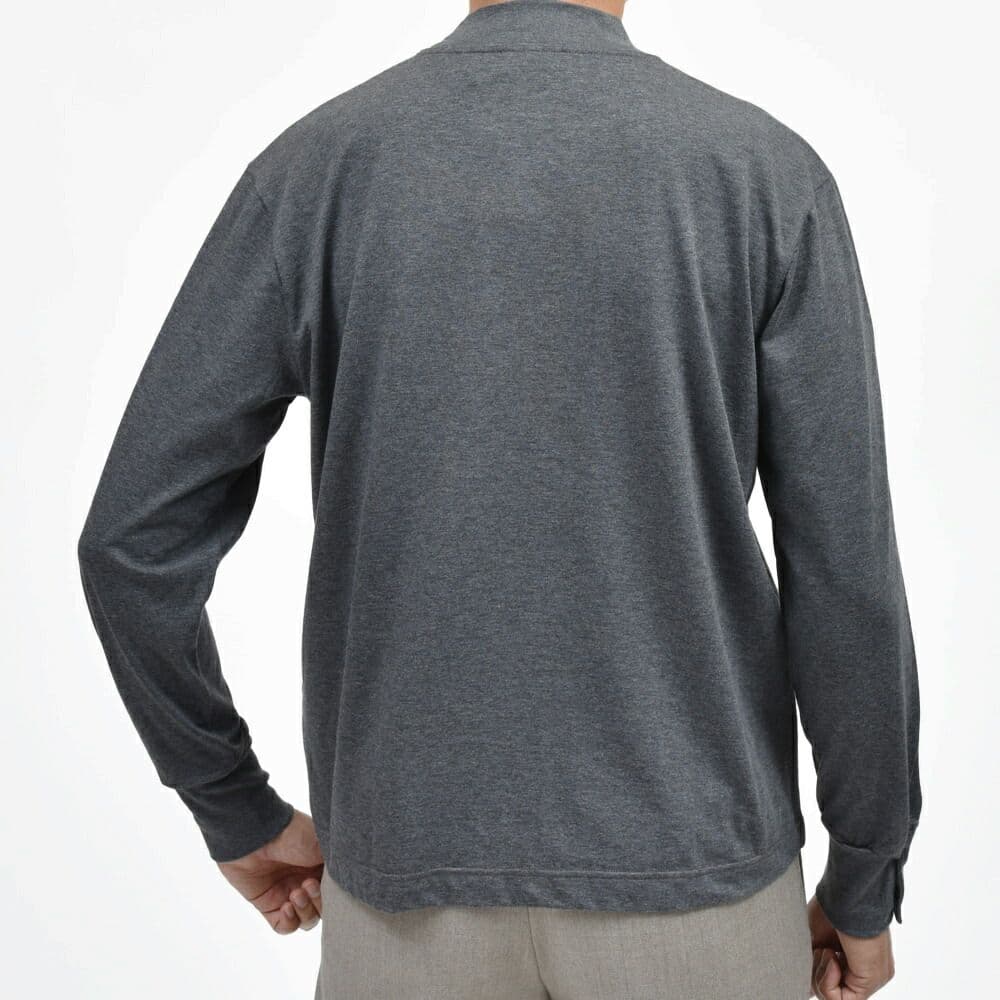 新品 ELACIO モックネック カットソー エラシオ ダークグレー サイズ5