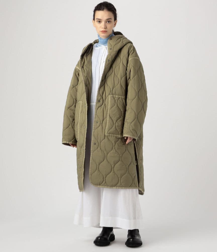 別注 WILD THINGS×TOMORROWLAND キルティングコート 黒