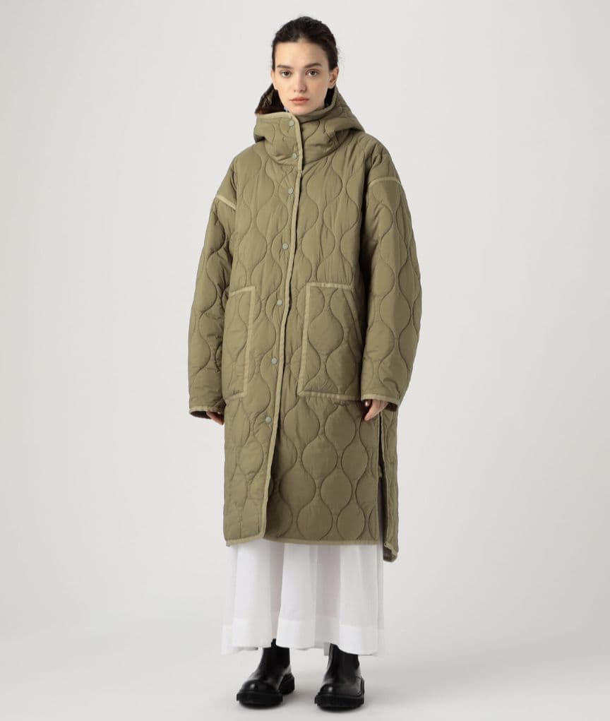 別注 WILD THINGS×TOMORROWLAND キルティングコート 黒