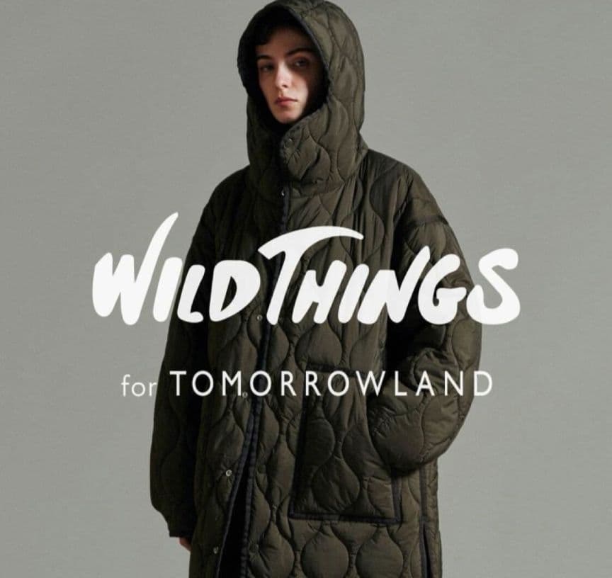 別注 WILD THINGS×TOMORROWLAND キルティングコート 黒