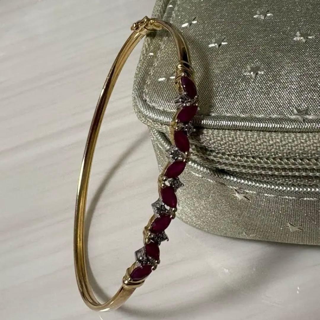 10金ルビーバングル