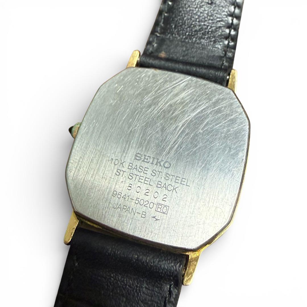 【新品電池】SEIKO Dolce ゴールド メンズ腕時計 9641-5020