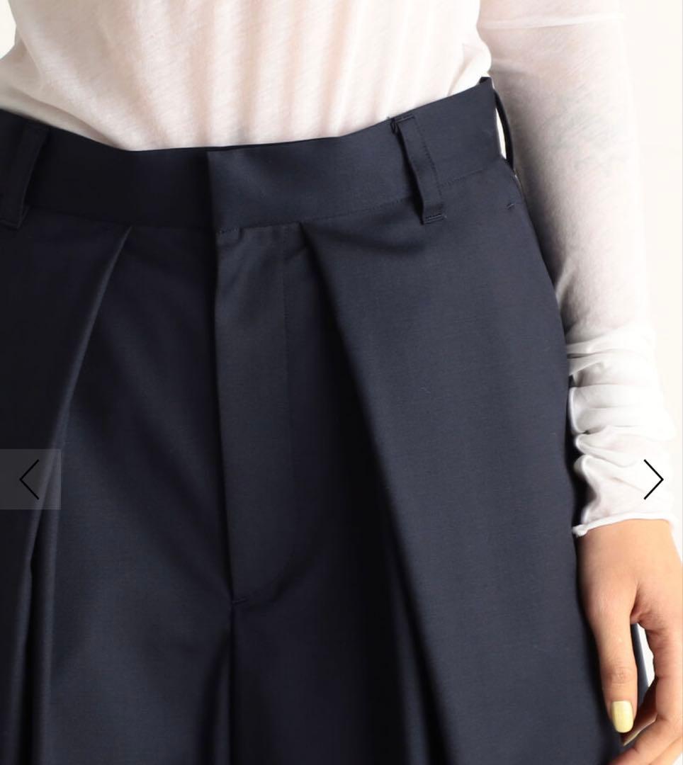 Edition ゼニア タックワイドハーフパンツ　size34（7号）グレー