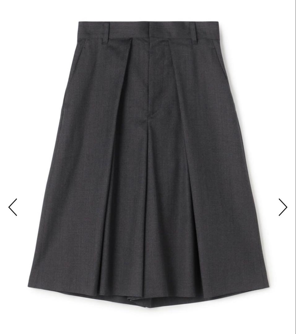 Edition ゼニア タックワイドハーフパンツ　size34（7号）グレー