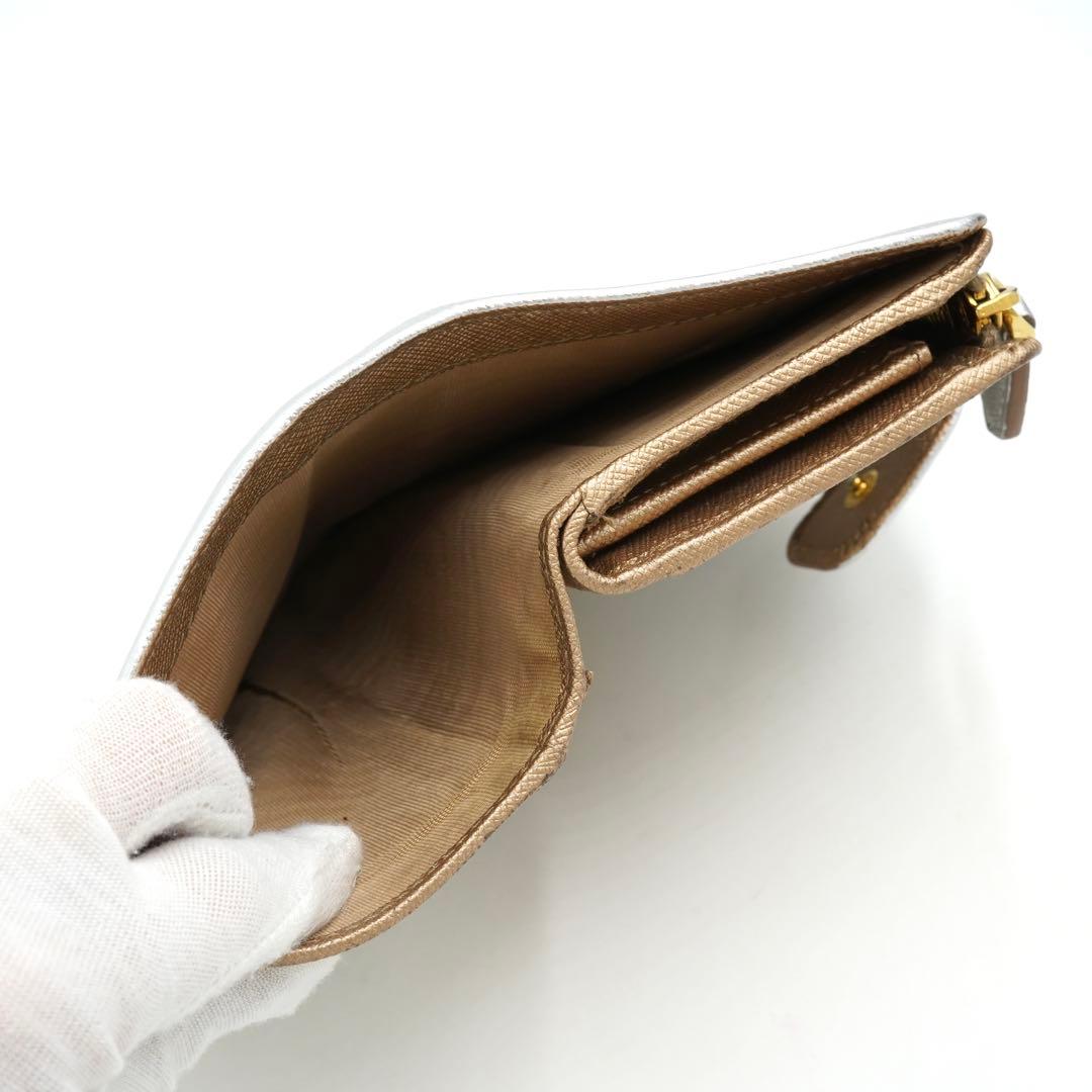 ✨未使用展示品✨　PRADA ミニ財布　サフィアーノレザー　バイカラー　アイコン