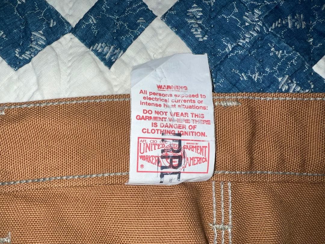 USA製 CARHARTT カーハート ダブルニーパンツ ブラウン 34×32