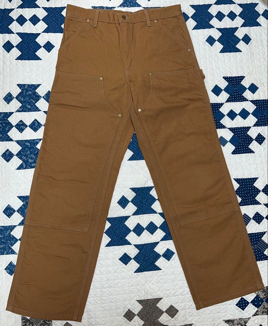 USA製 CARHARTT カーハート ダブルニーパンツ ブラウン 34×32