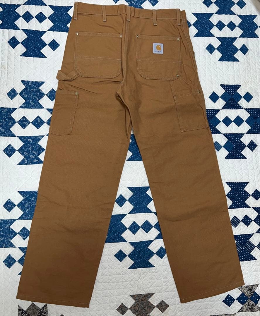USA製 CARHARTT カーハート ダブルニーパンツ ブラウン 34×32