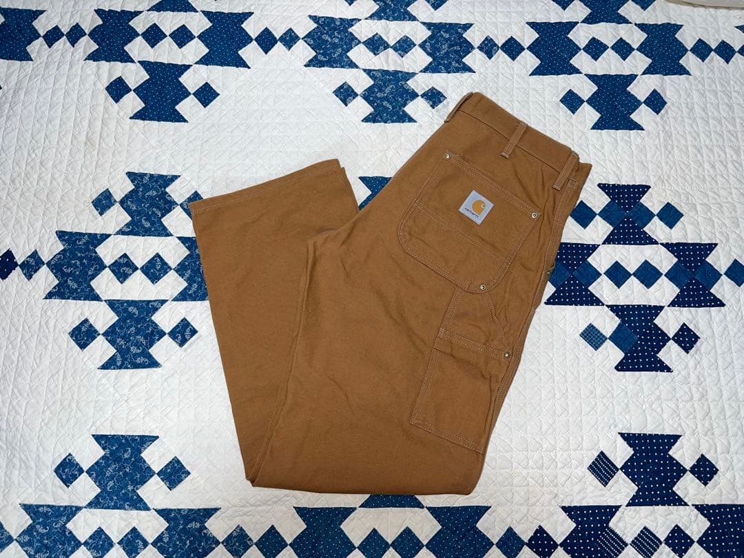USA製 CARHARTT カーハート ダブルニーパンツ ブラウン 34×32