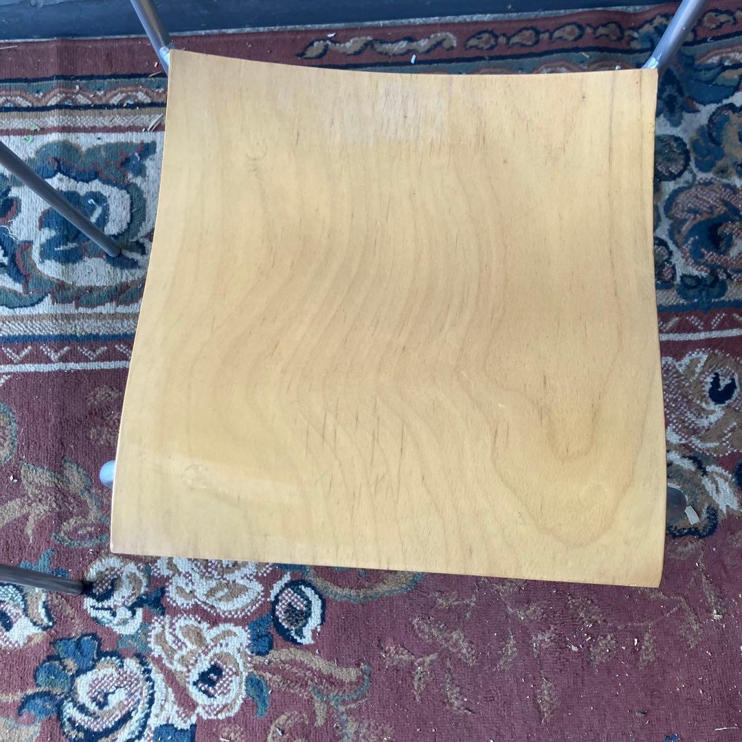 ① 北欧レトロ ラムホルツ キャンパス プライウッドチェア 2脚セット