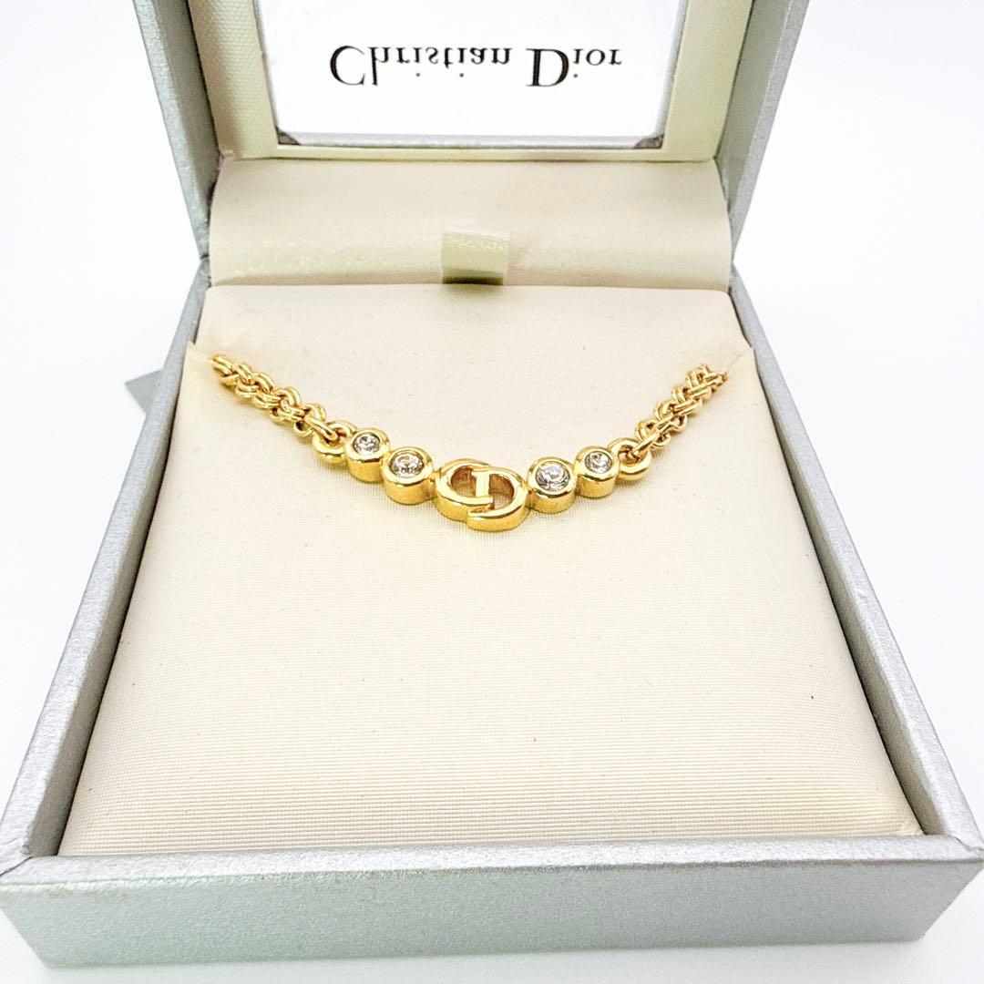3016-2 保存箱付き極美品✨　Dior　ネックレス　CD ロゴ　希少　刻印