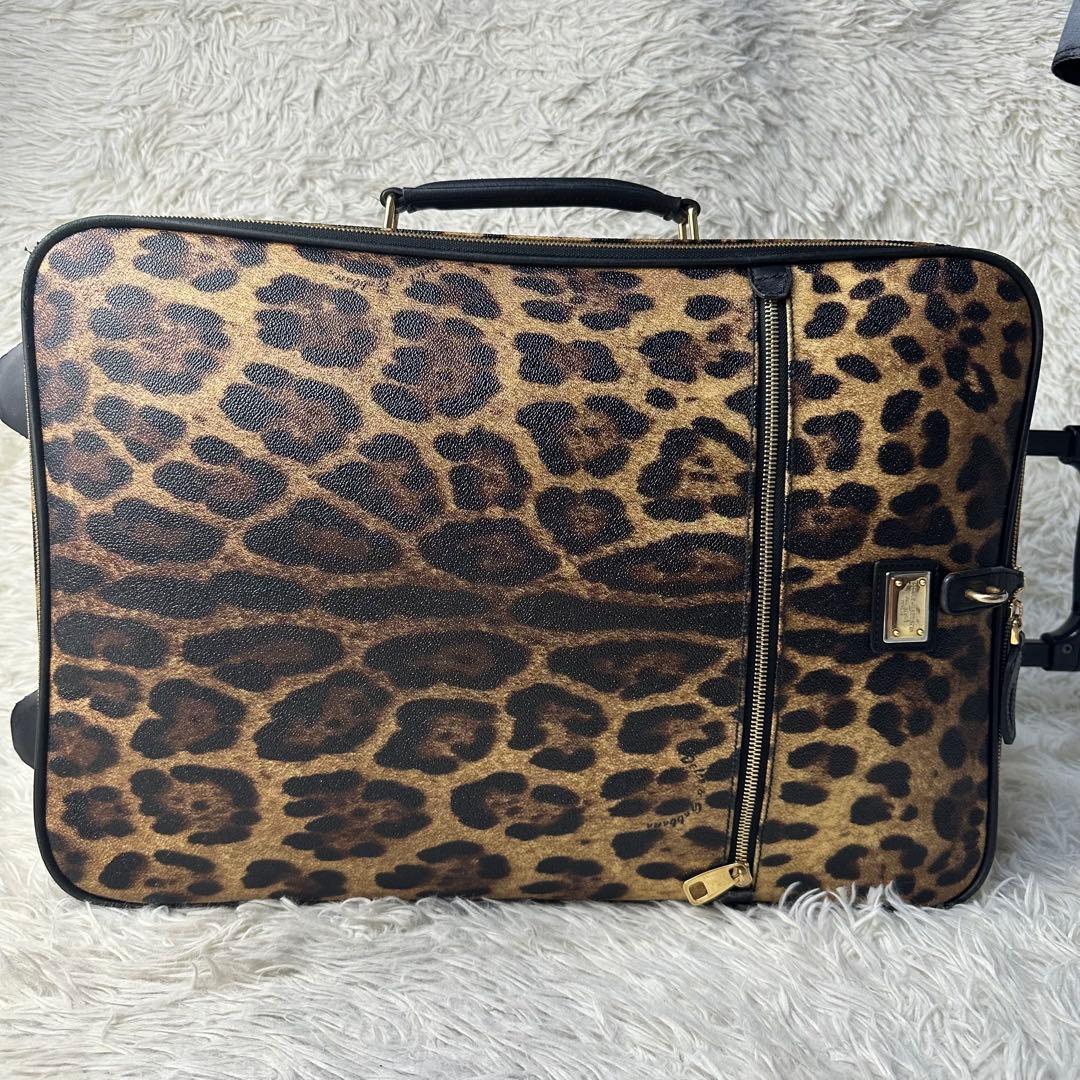 美品 PVCドルガバ レオパード ヒョウ柄 大型キャリーケース 旅行やビジネスに