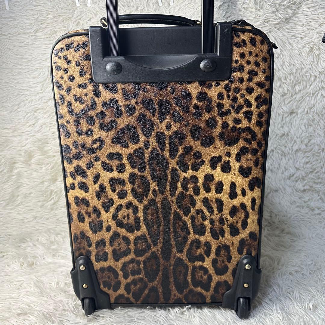 美品 PVCドルガバ レオパード ヒョウ柄 大型キャリーケース 旅行やビジネスに