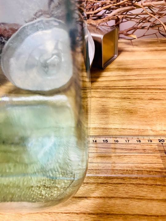 青鬼　レトロ　飴屋瓶　アルミ蓋付　ガラス瓶　気泡ビン　アンティーク　3個