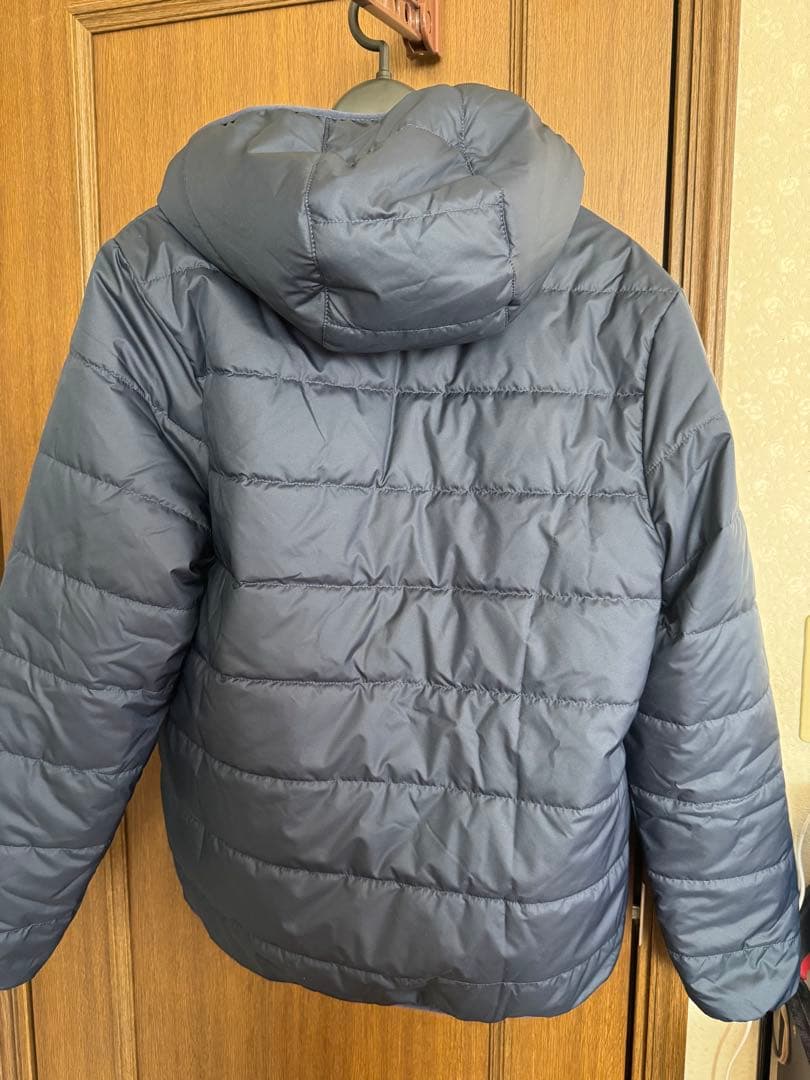 patagonia ネイビー フリースジャケットリバーシブル　フーディ XXL