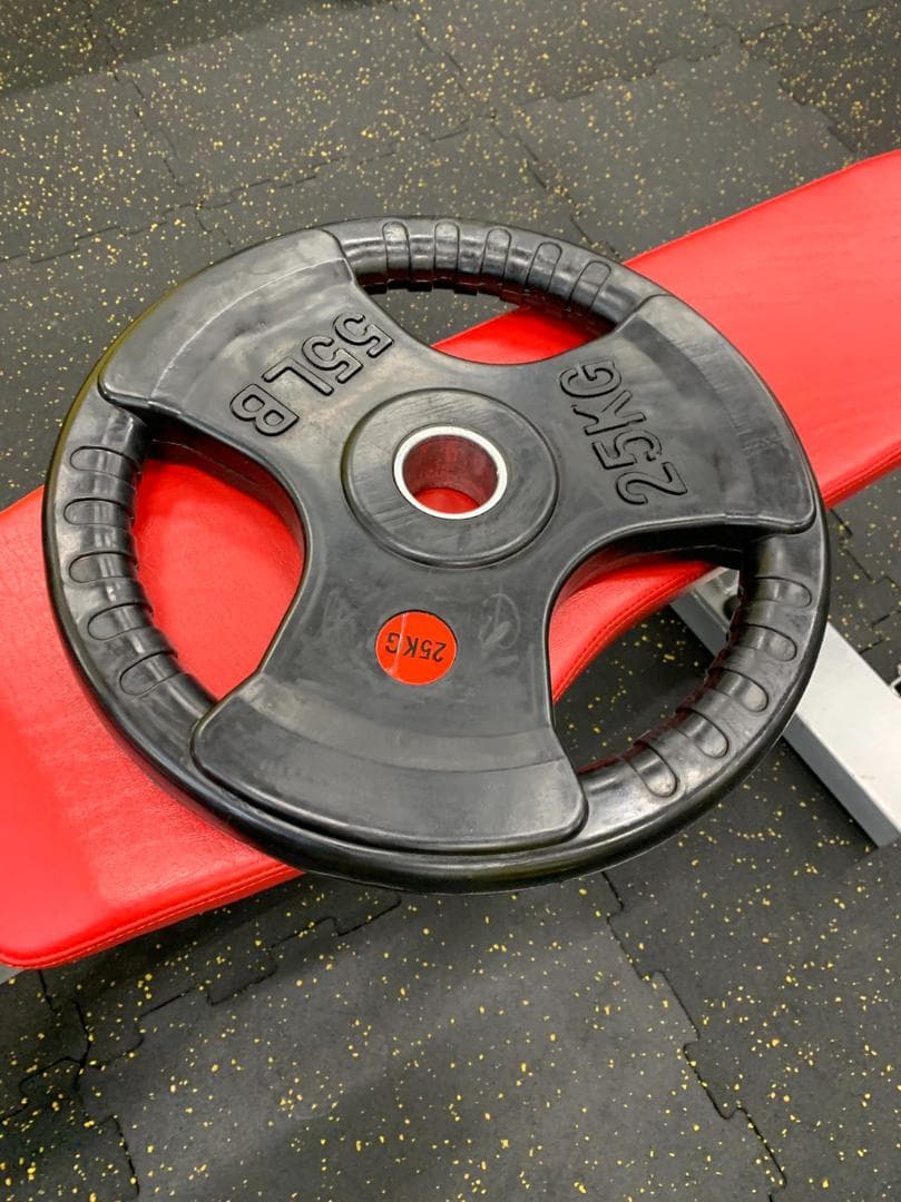 50mm 3グリップラバープレート　25㎏4枚