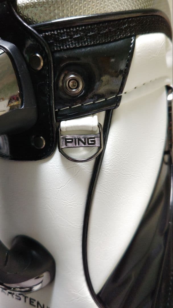 ピン キャディバッグ 9.5型 3点式ショルダー 極美品 PING