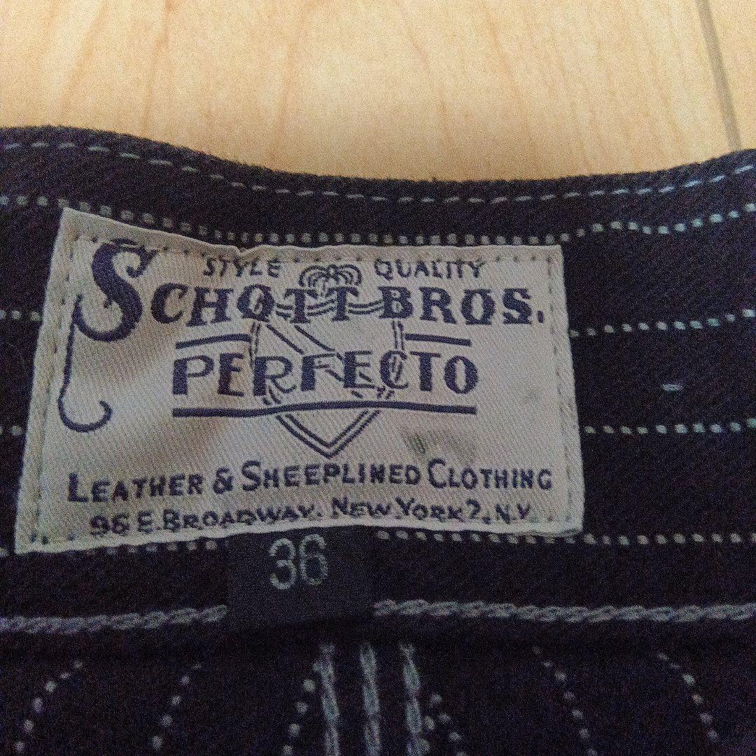 もSCHOTT ブラックヒッコリーデニム 36美品