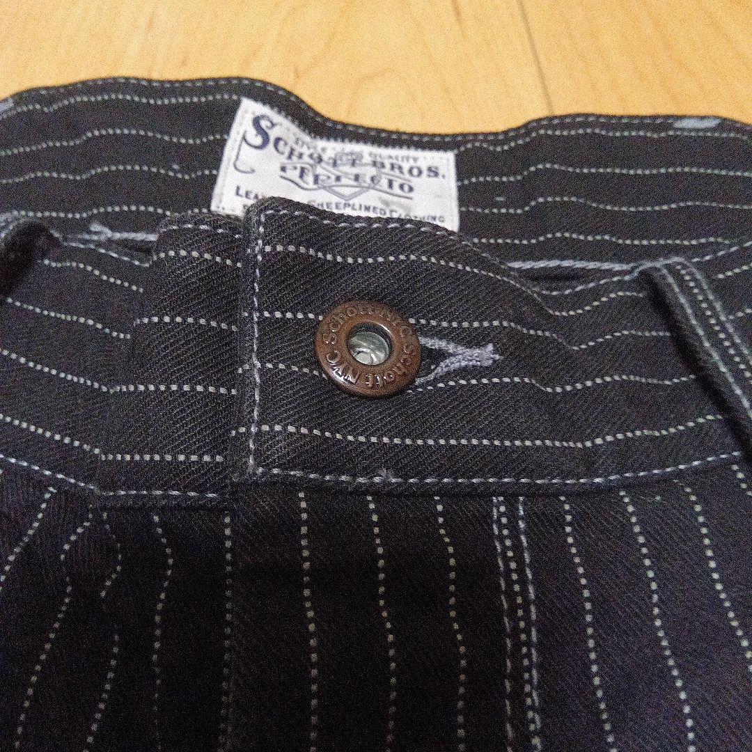 もSCHOTT ブラックヒッコリーデニム 36美品