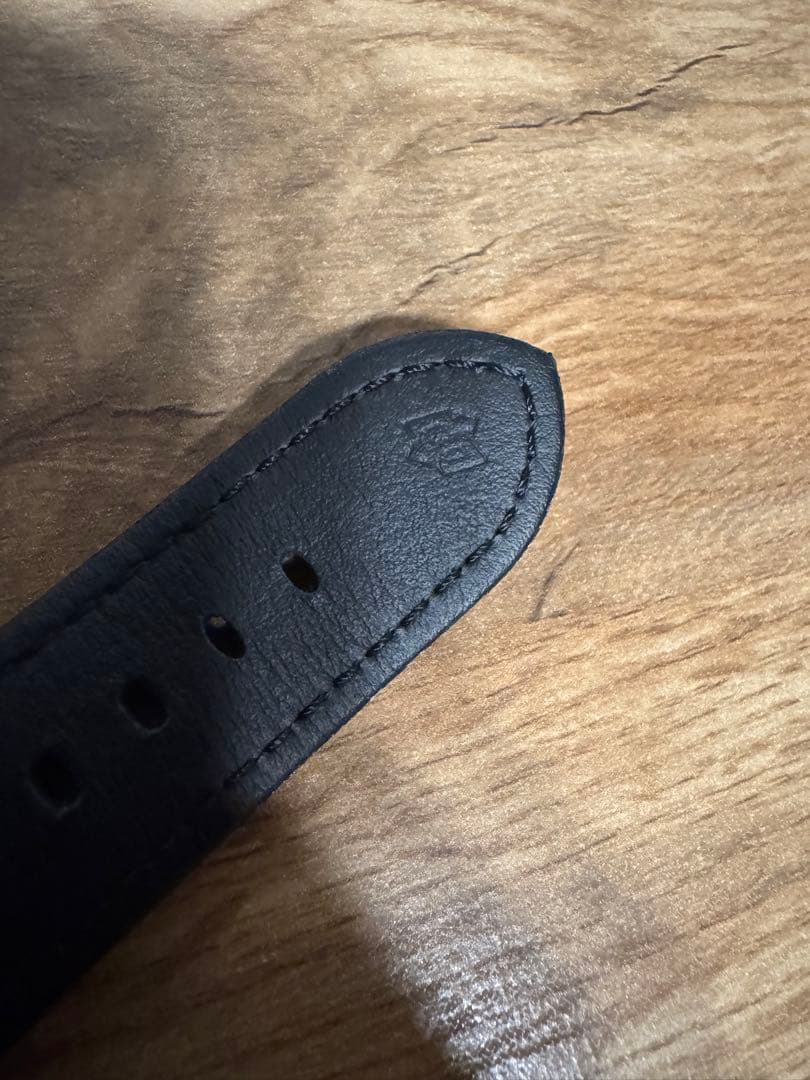 パネライ 44mm用 純正 レザー ストラップ ラグ幅24mm ブラック