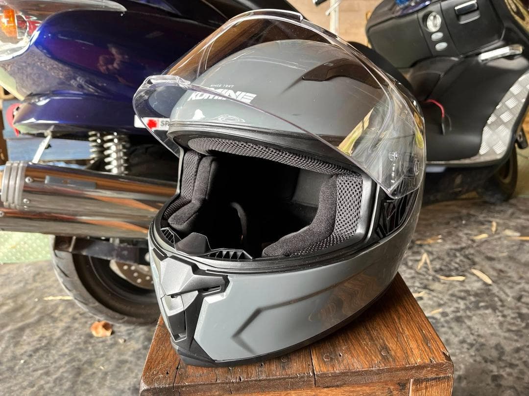 KOMINE フルフェイスヘルメット 中古美品 HK-170 Lサイズ グレー