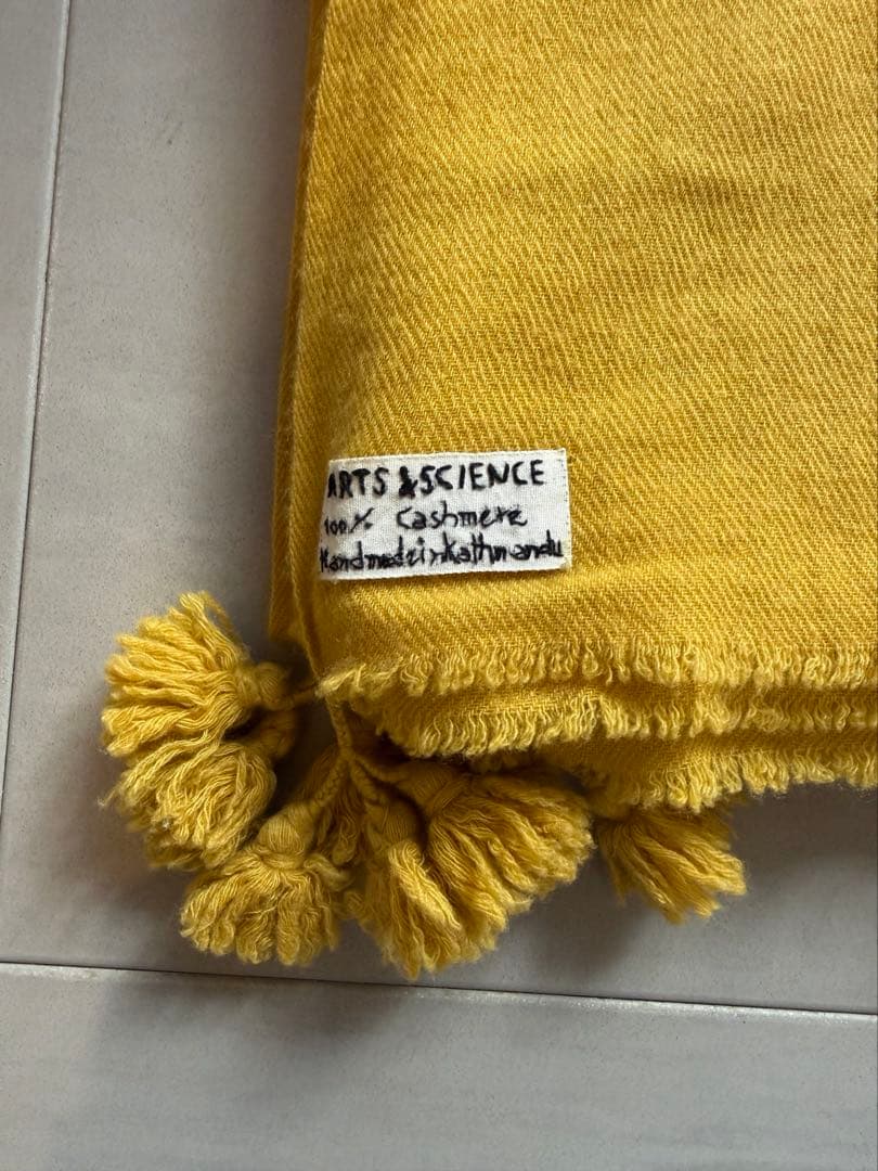 ARTS&SCIENCE『Big tassel shawl」カシミヤショール
