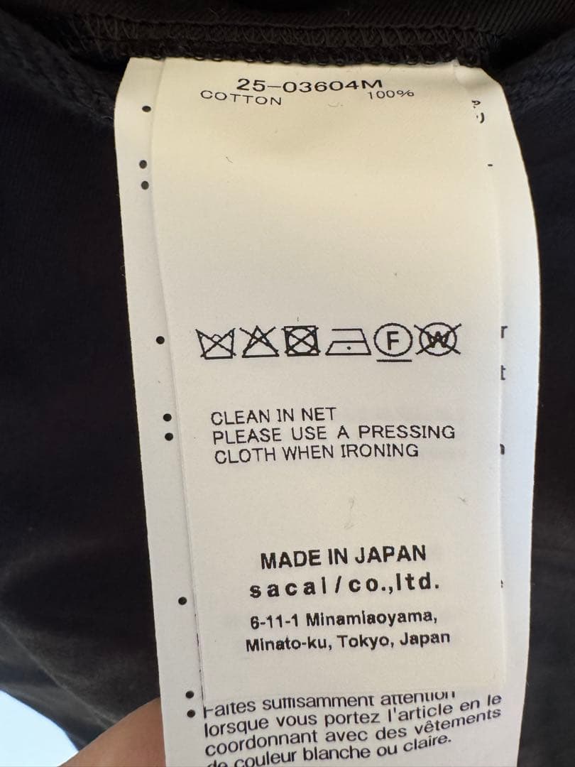 【美品】sacai 25ss cotton chino パンツ サイズ0