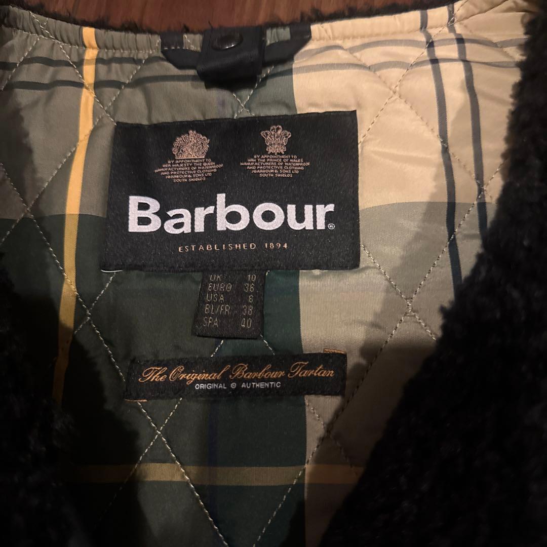 Barbour ブラック ボアベスト　サイズUK10