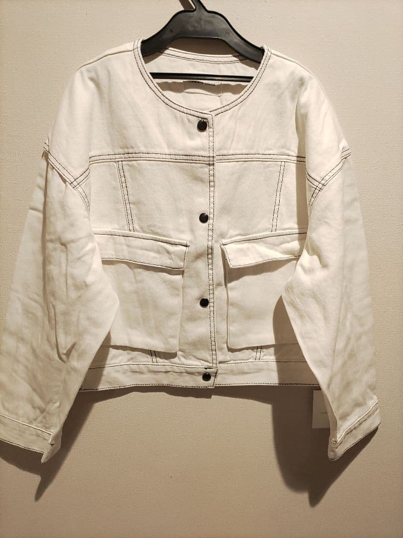 【CAPRICIEUX LE'MAGE】デニムノーカラージャケット