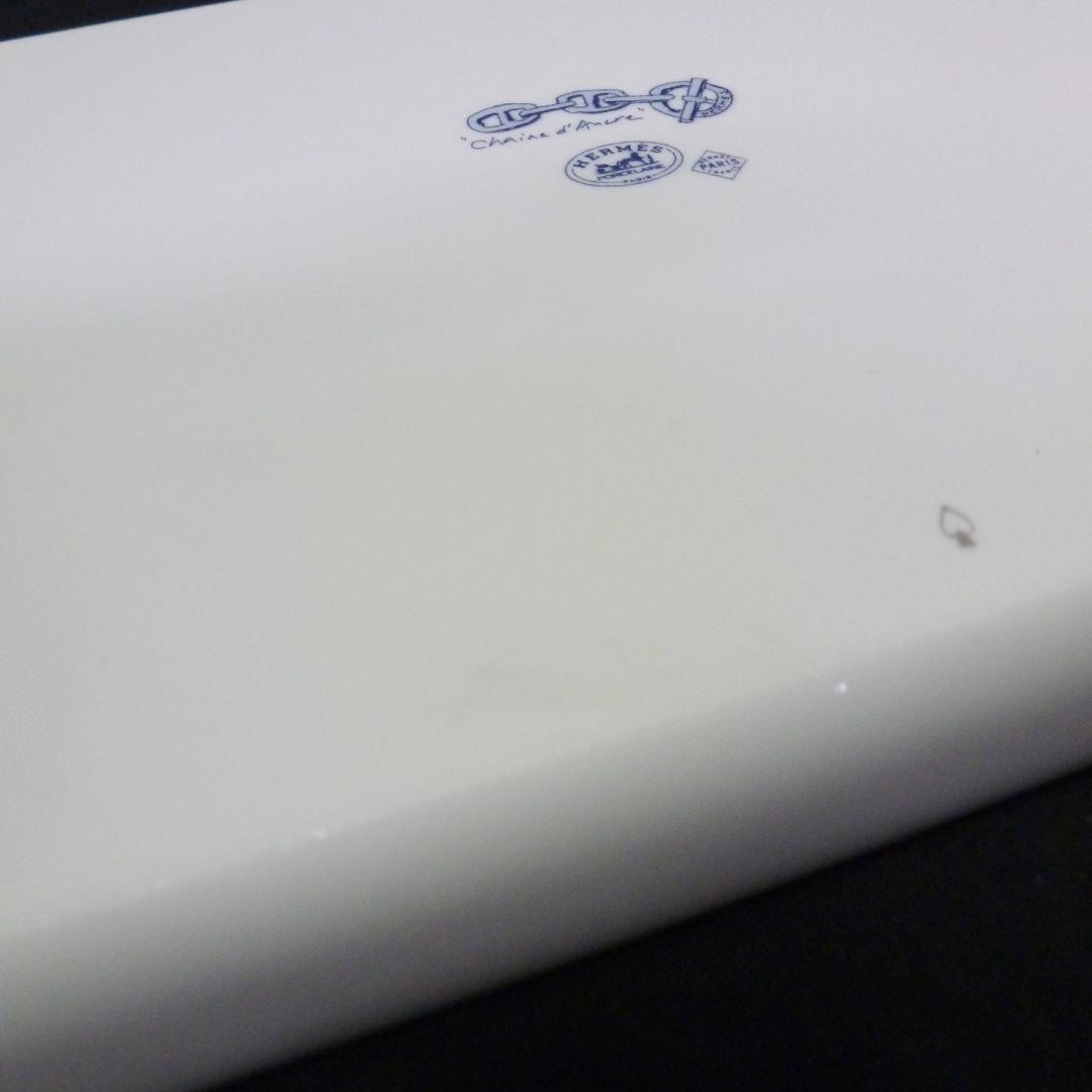 HERMES エルメス シェーヌダンクル スクエアプレート 角皿