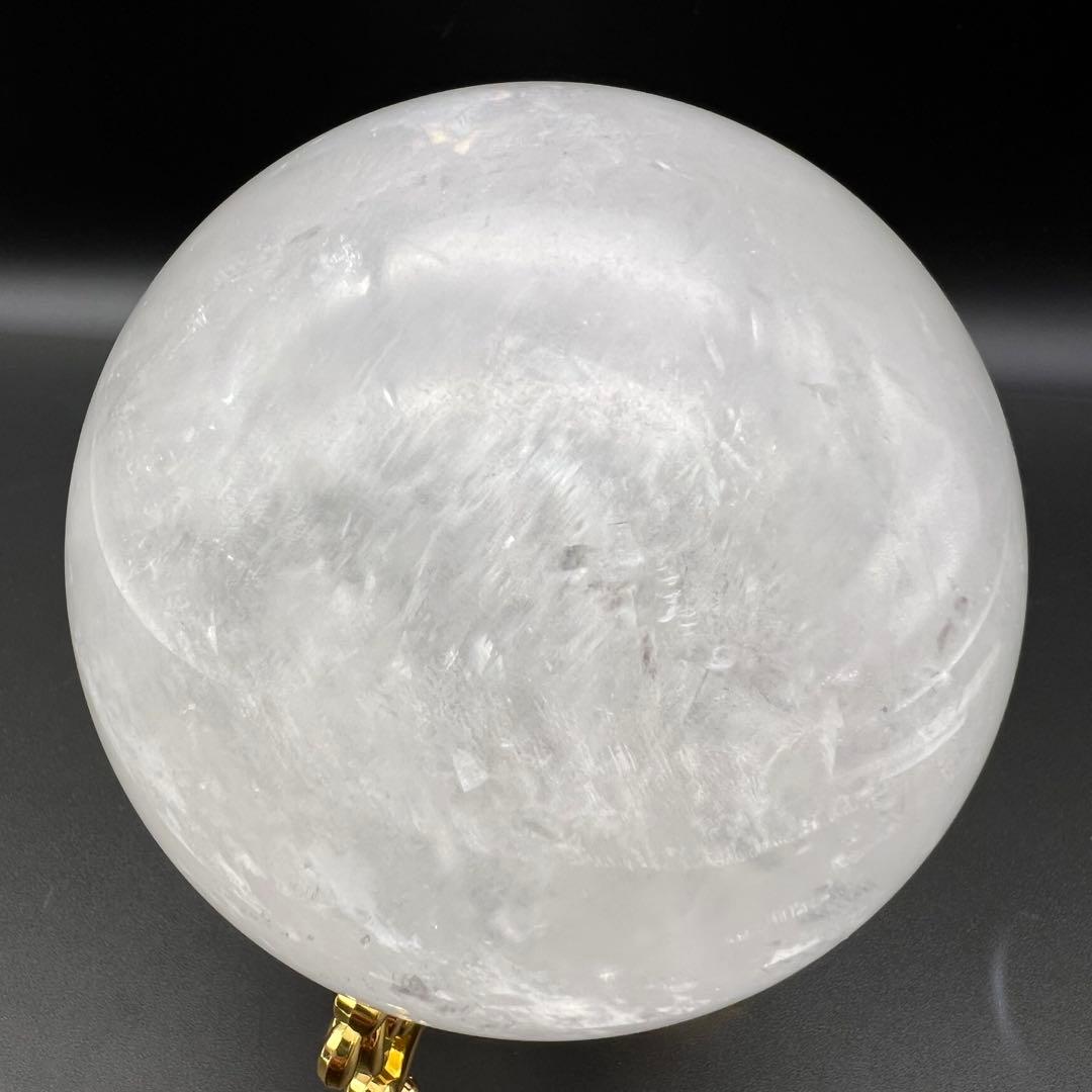 ✳️超美白大宝珠✨美しいレインボー✨極上 ホワイトカルサイト 丸玉 天然石 他1点