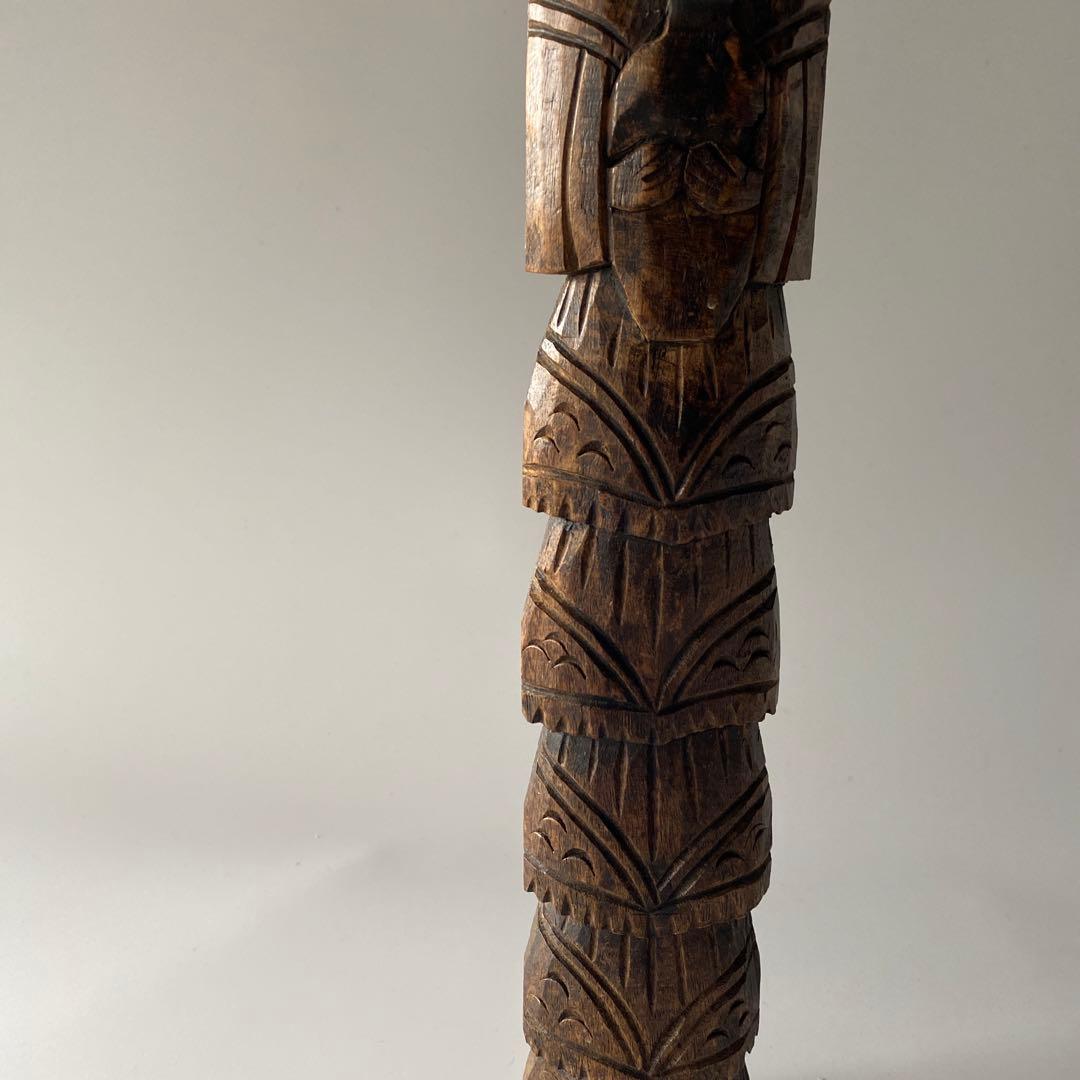 フランス入手 アフリカ木彫 祖霊像 高さ40cm超 プリミティブアート 木彫り像
