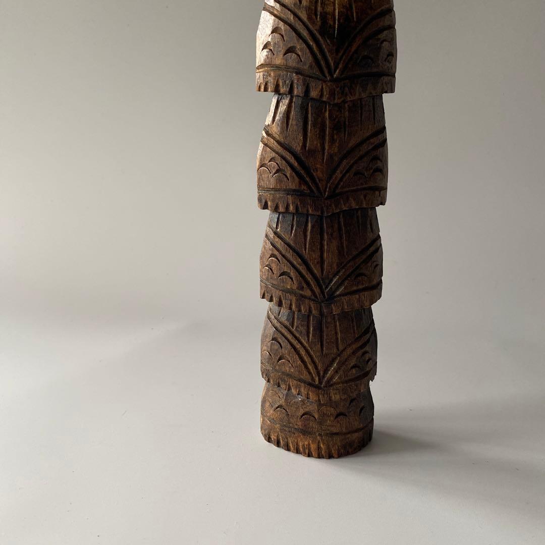 フランス入手 アフリカ木彫 祖霊像 高さ40cm超 プリミティブアート 木彫り像