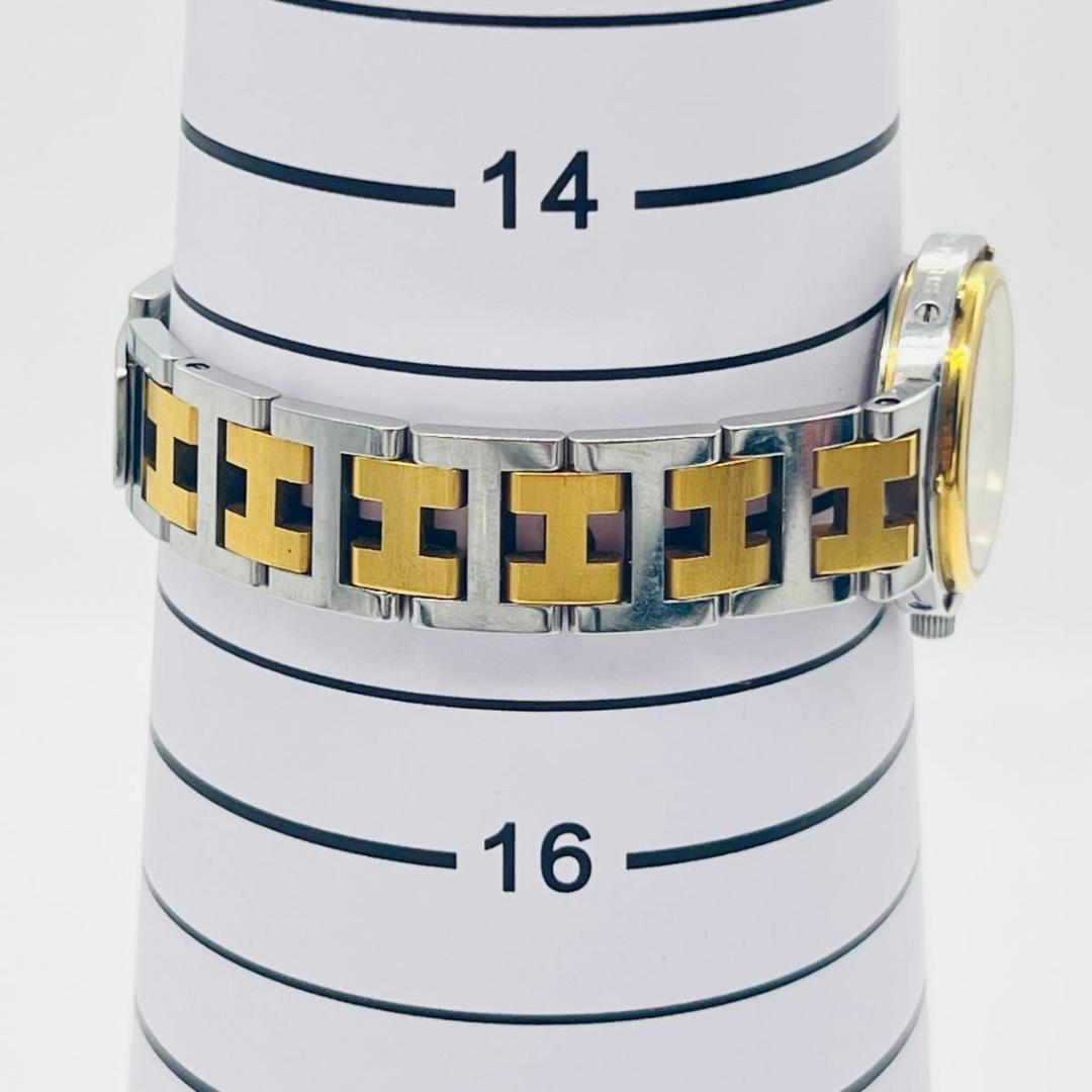 新品電池　ゴールド　エルメス クリッパー　アイボリー文字盤　クォーツ　腕時計