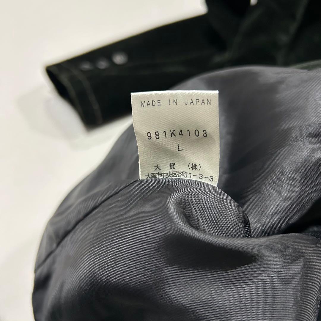 00s Morgan レーヨン ベロア ロングコート 光沢 モードロック 平成