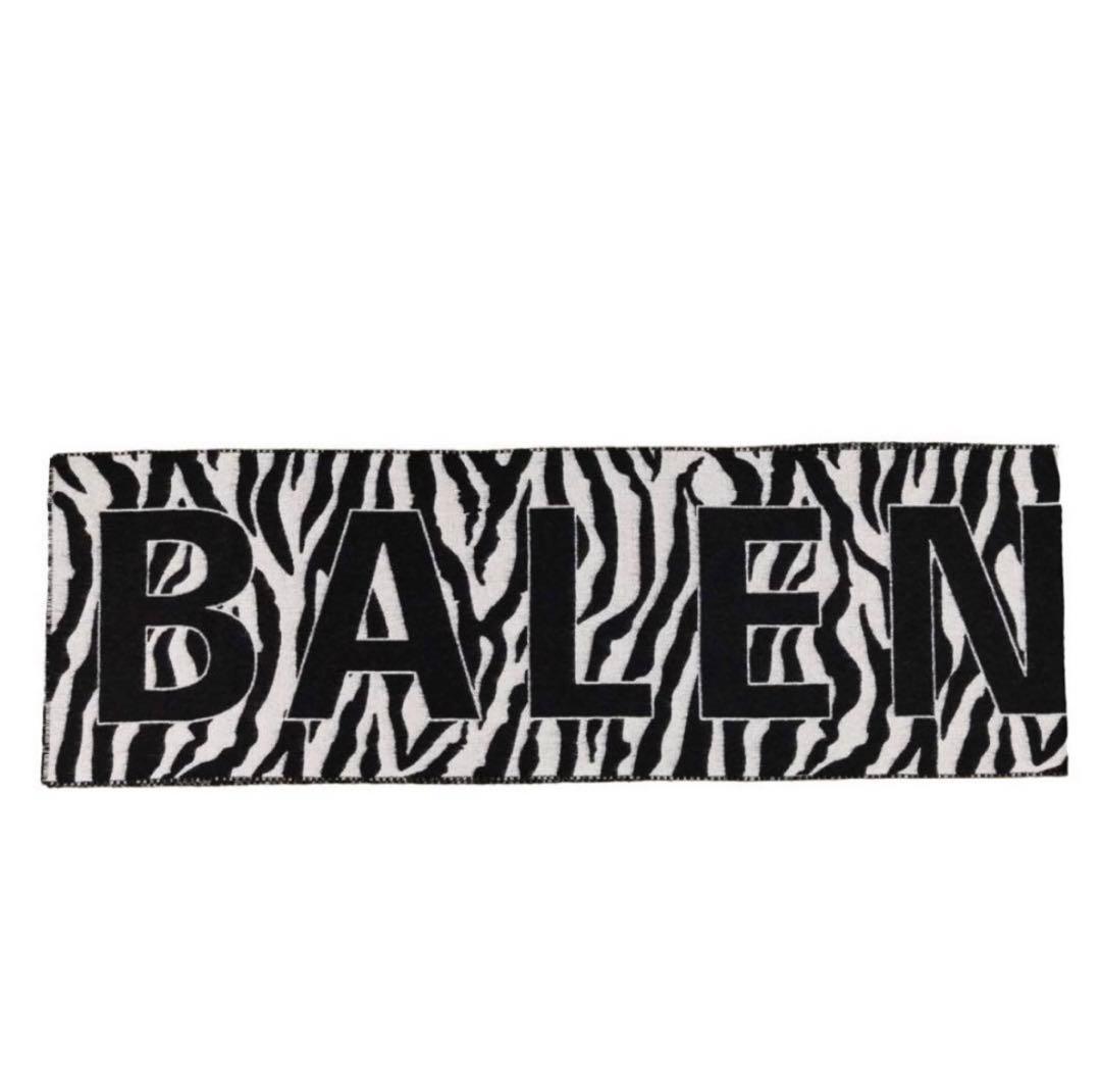 新品バレンシアガBALENCIAGAビッグロゴゼブラマフラー