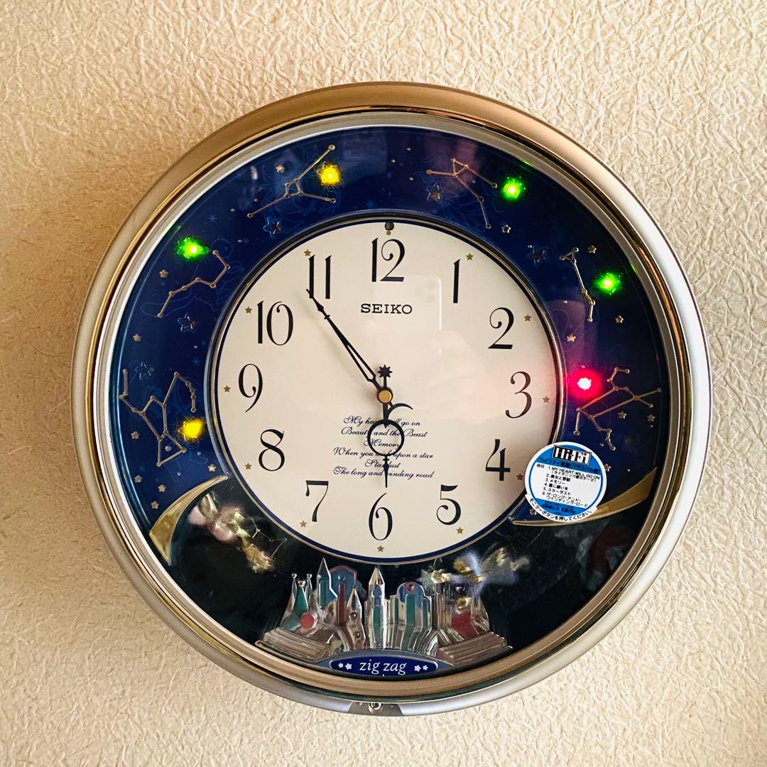 と*も様 SEIKO からくり掛け時計 AM620S 星座×天使×LEDメロディ