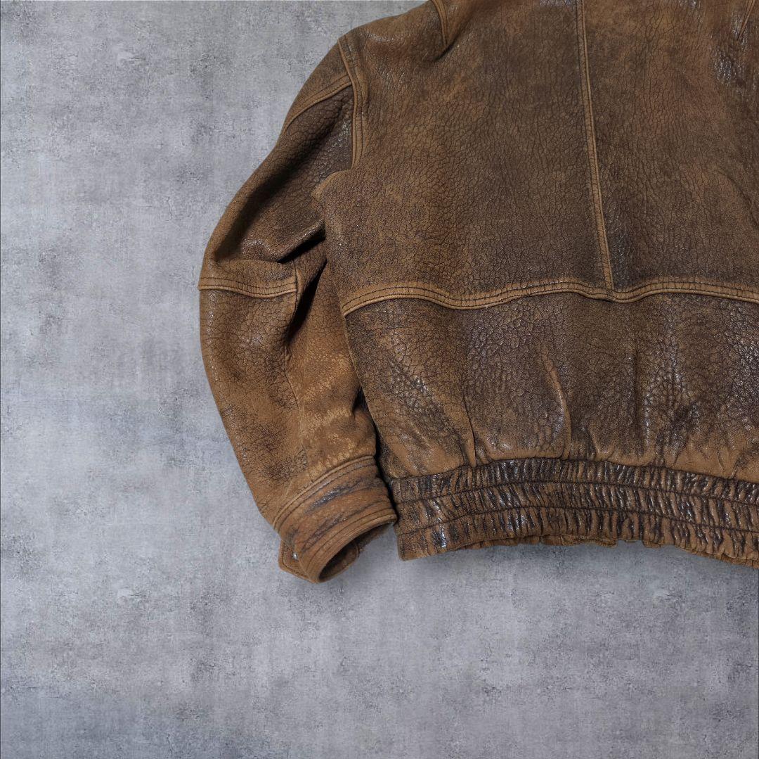 vintage G-1 襟ボアムートン レザー フライトジャケット ライナー付き