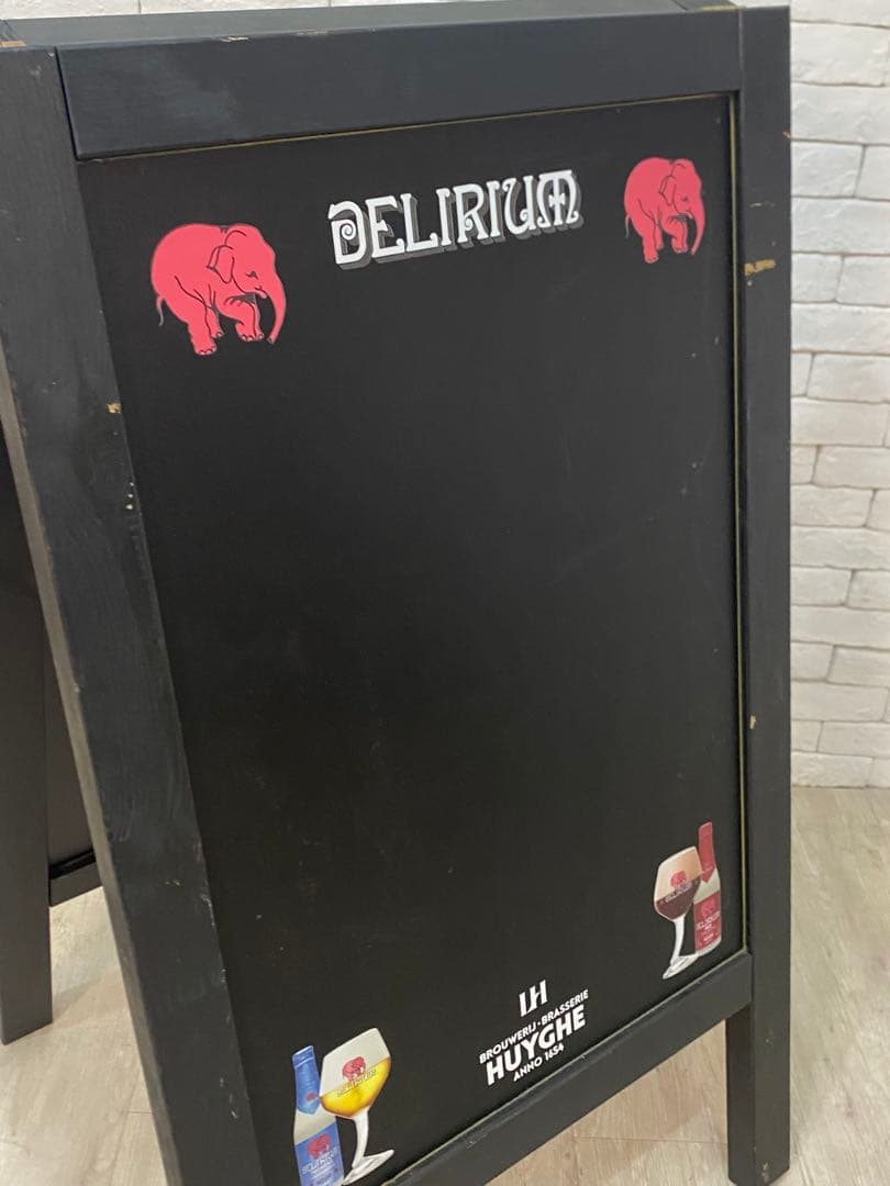 【東京都内23区配送無料】什器　大型　看板　黒板ベルギービール 看板　店舗