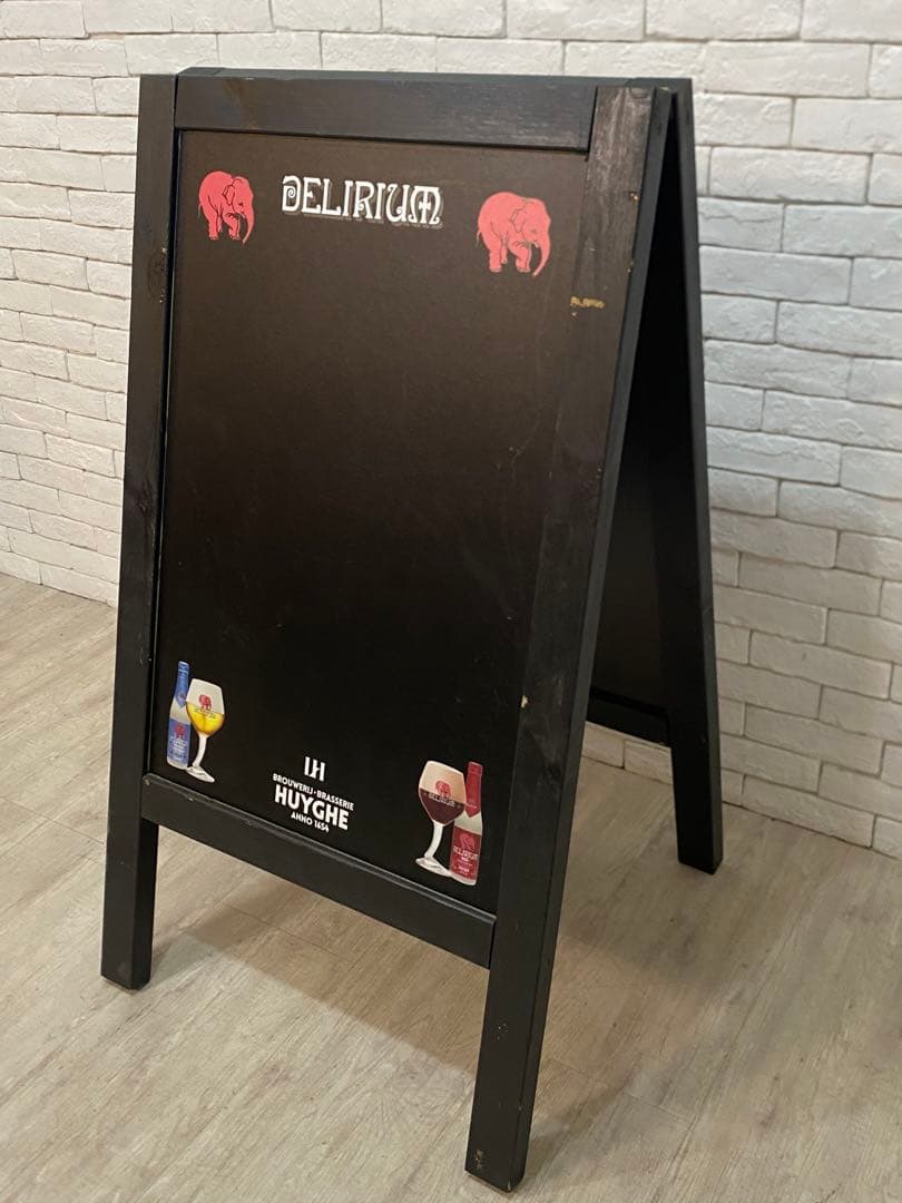 【東京都内23区配送無料】什器　大型　看板　黒板ベルギービール 看板　店舗