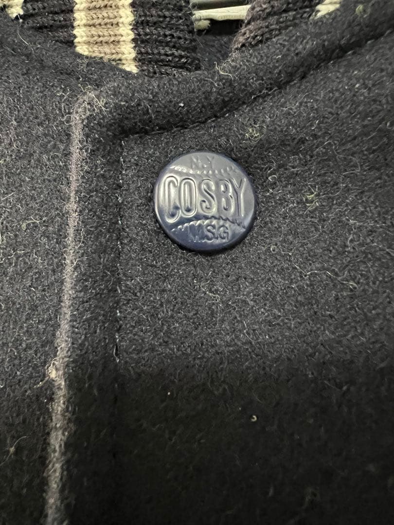 Crosby スタジャン ネイビー/グレー(袖は牛革)