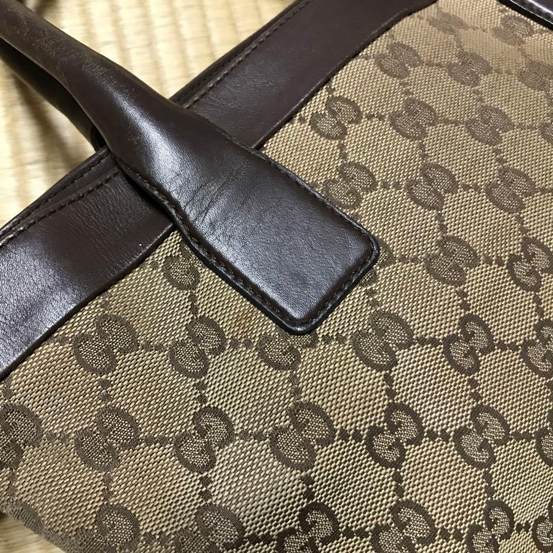 GUCCI GGトートバッグ ベージュ・ブラウン　ハンドバッグ　肩掛け