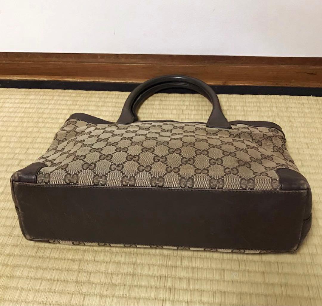 GUCCI GGトートバッグ ベージュ・ブラウン　ハンドバッグ　肩掛け