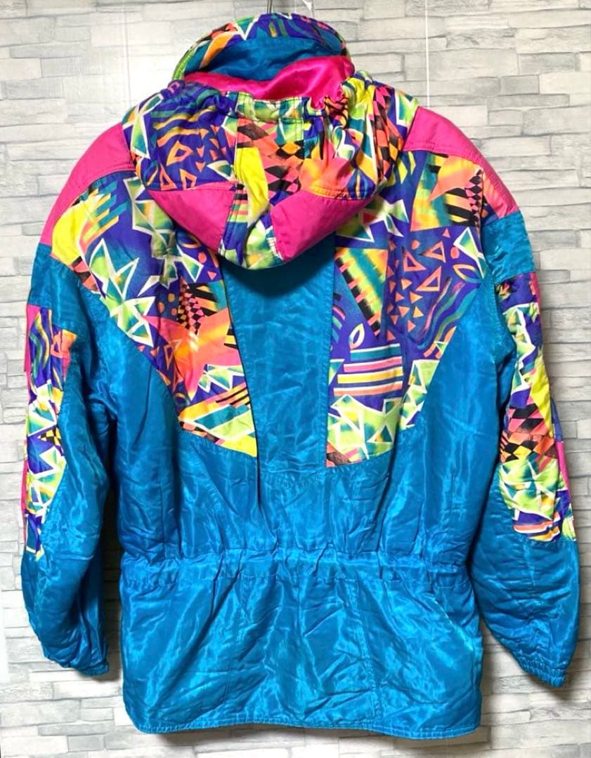 ellesseエレッセ スキーウェア 上下セット 下つなぎ 総柄 ヴィンテージ