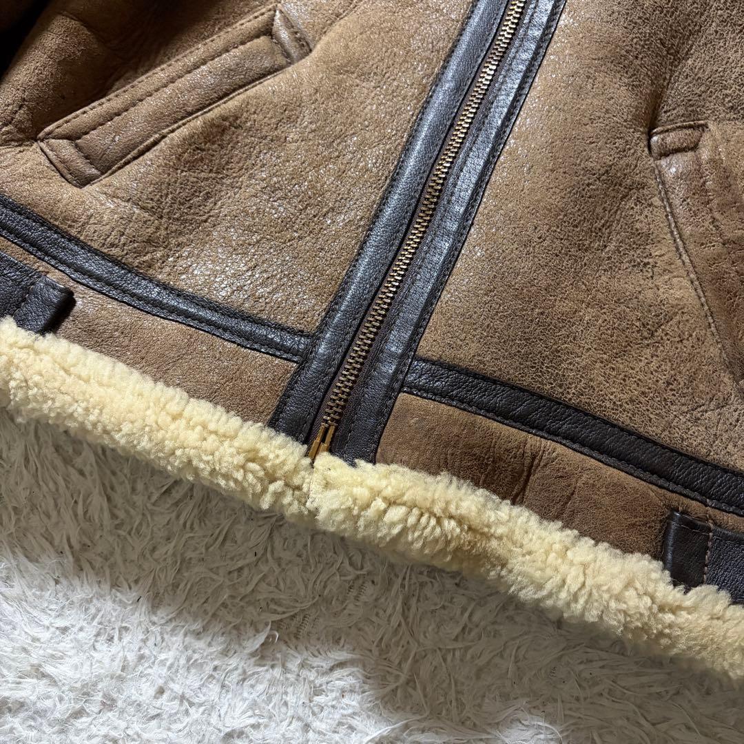 【米国製】schott フライトジャケット　B-3 羊革　ムートン　ボア　42