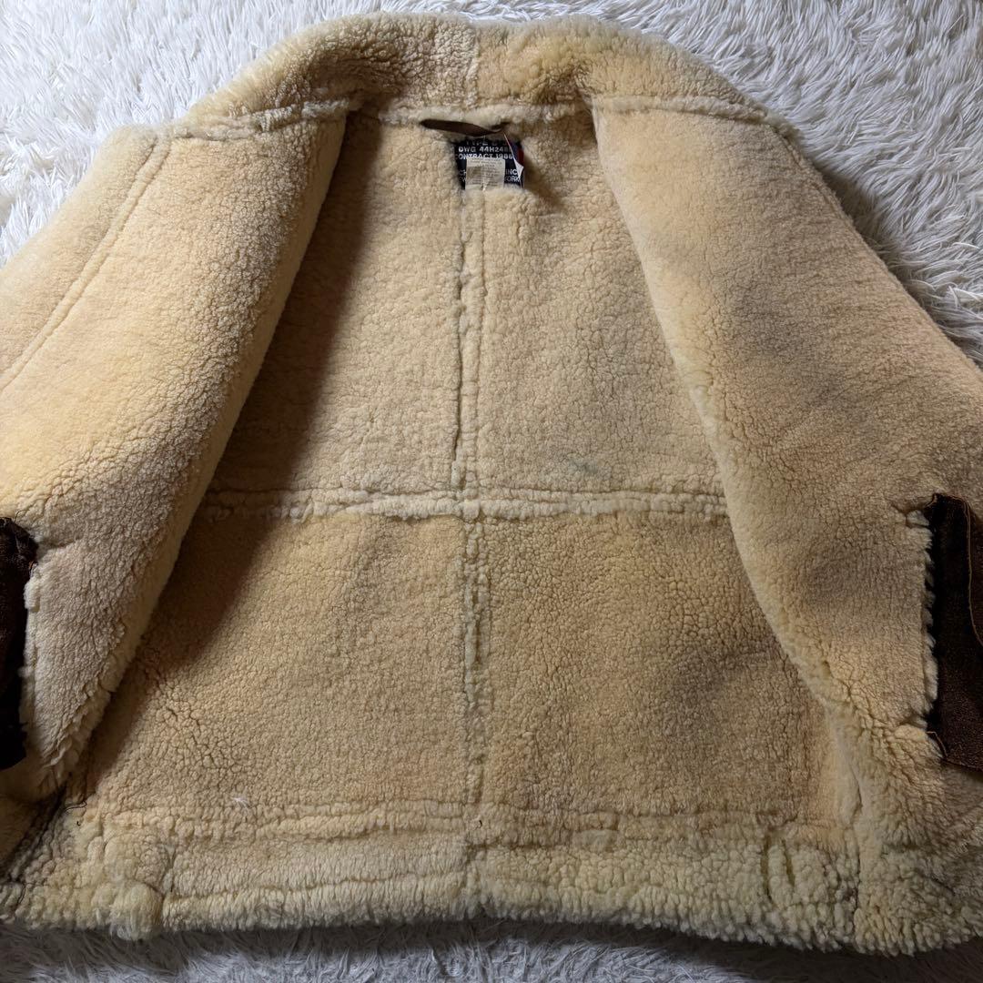 【米国製】schott フライトジャケット　B-3 羊革　ムートン　ボア　42