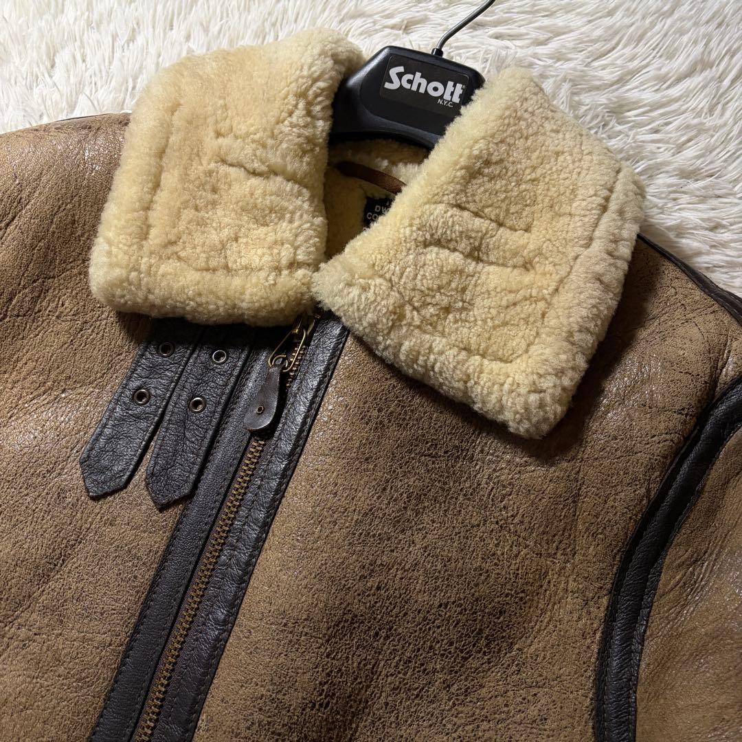 【米国製】schott フライトジャケット　B-3 羊革　ムートン　ボア　42